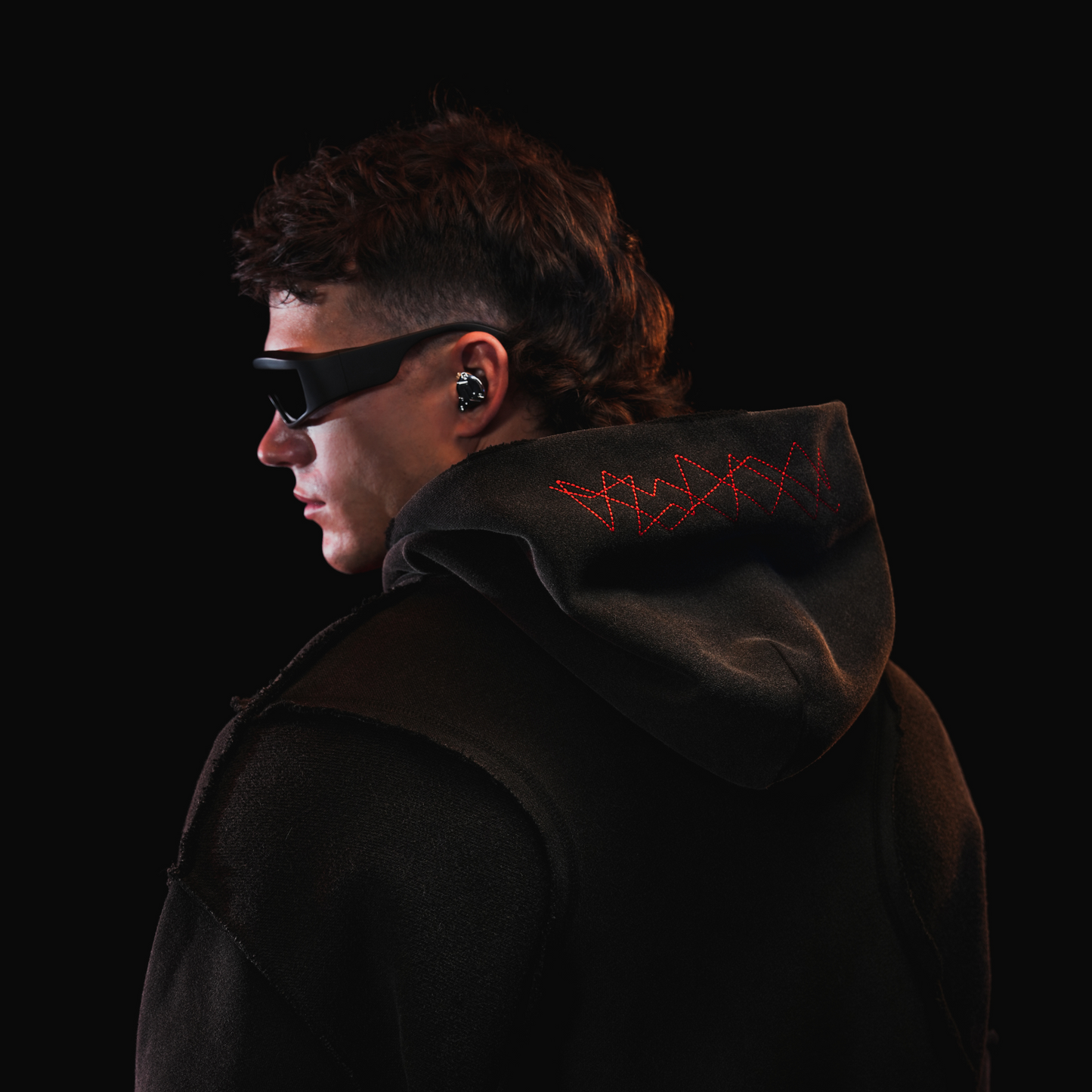 X_HOODIE / WASHED BLACK