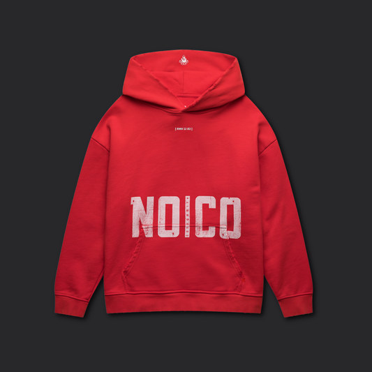 ICON_HOODIE / WASHED RED