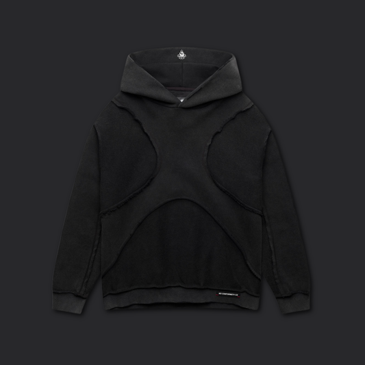 X_HOODIE / WASHED BLACK