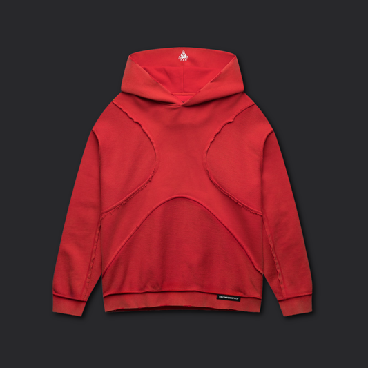 X_HOODIE / WASHED RED