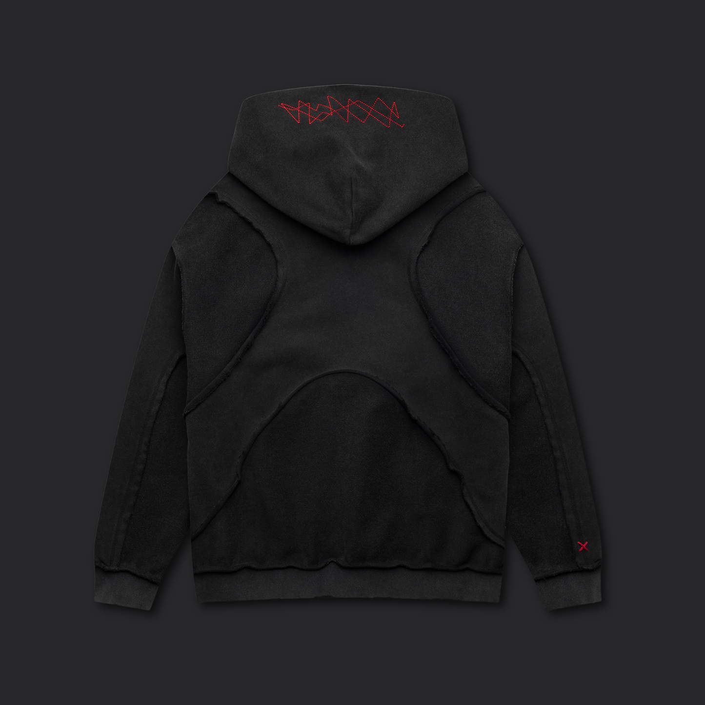 X_HOODIE / WASHED BLACK