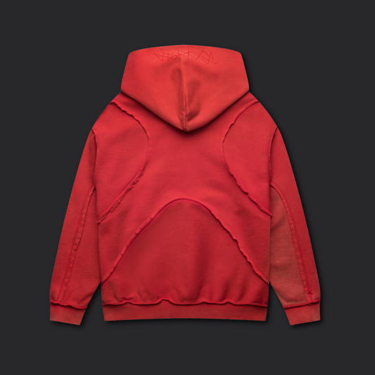 X_HOODIE / WASHED RED