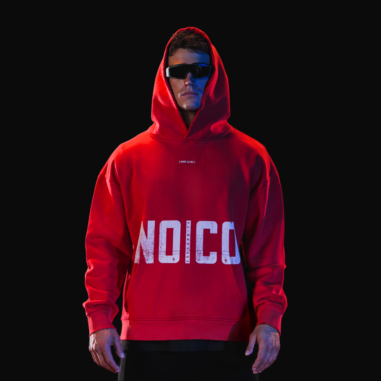 ICON_HOODIE / WASHED RED