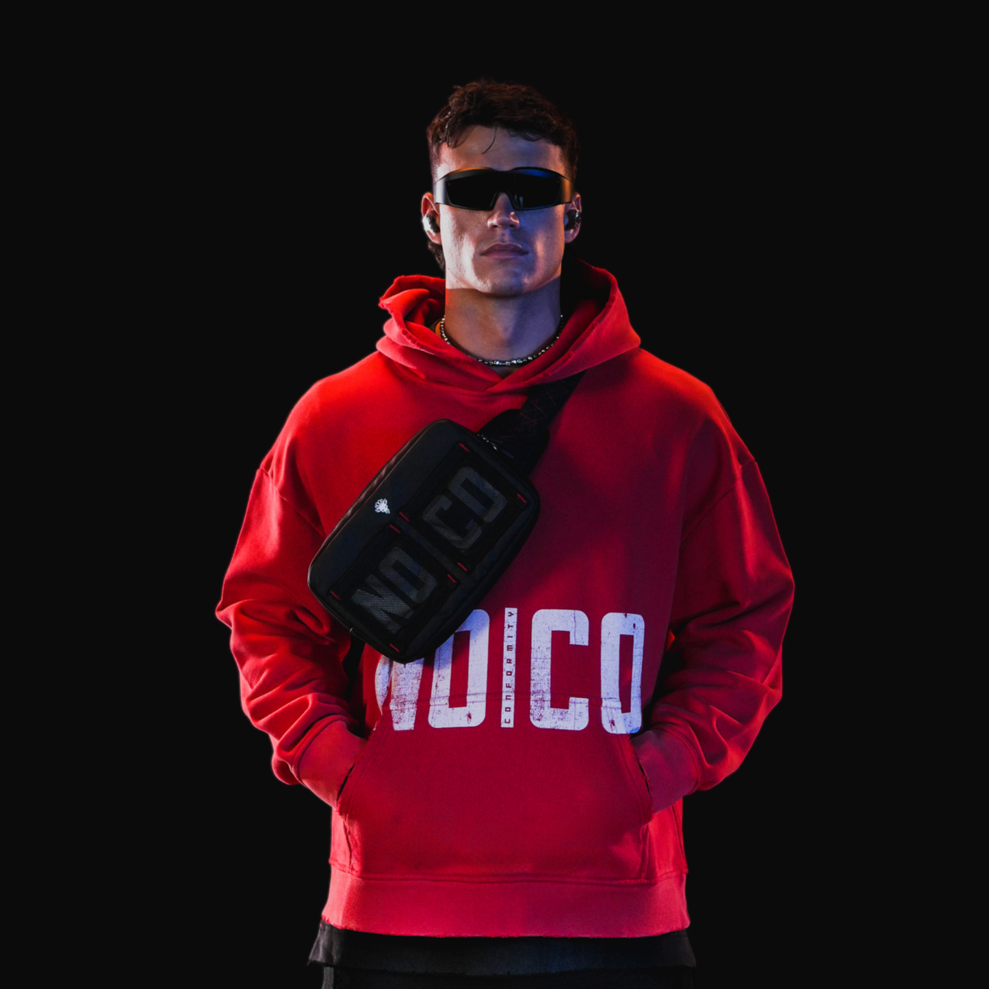 ICON_HOODIE / WASHED RED