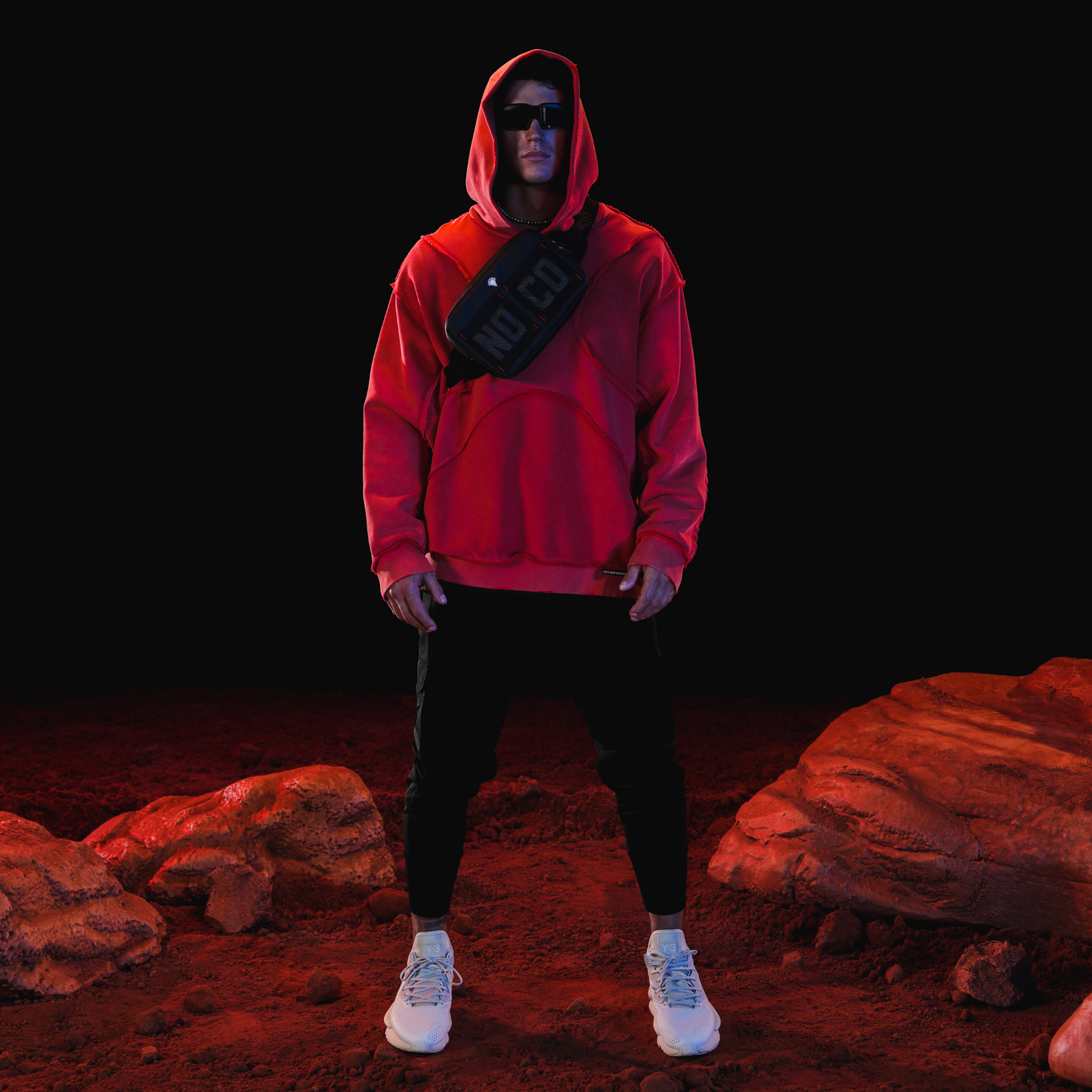 X_HOODIE / WASHED RED