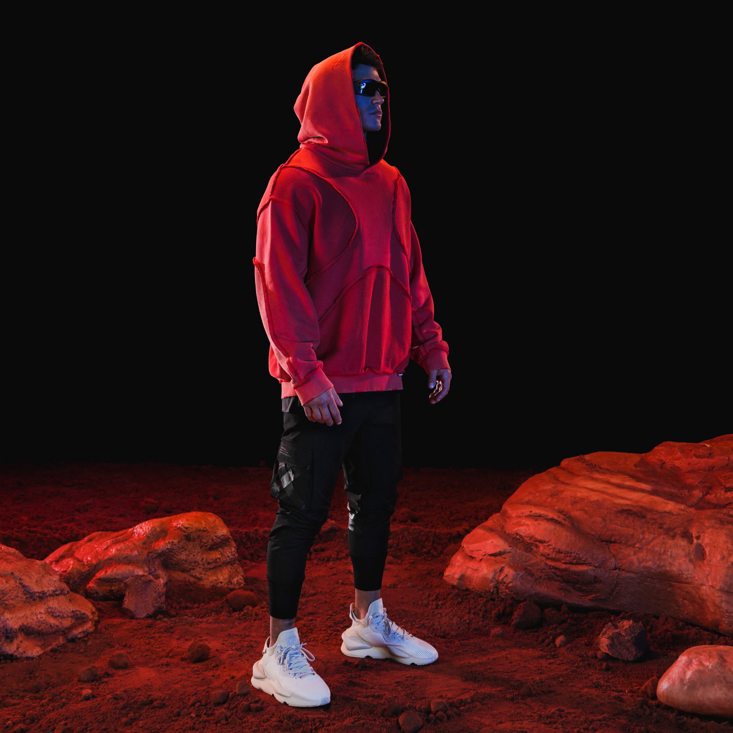 X_HOODIE / WASHED RED