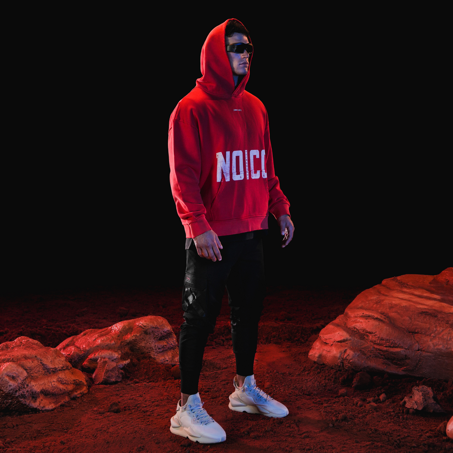 ICON_HOODIE / WASHED RED