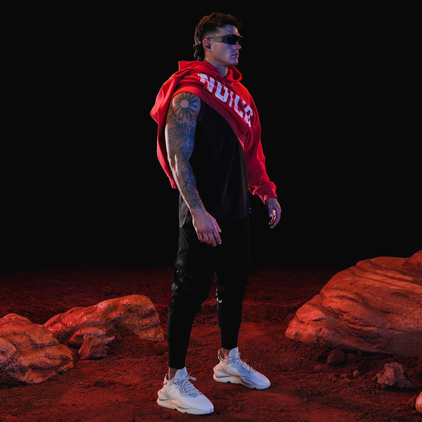 ICON_HOODIE / WASHED RED