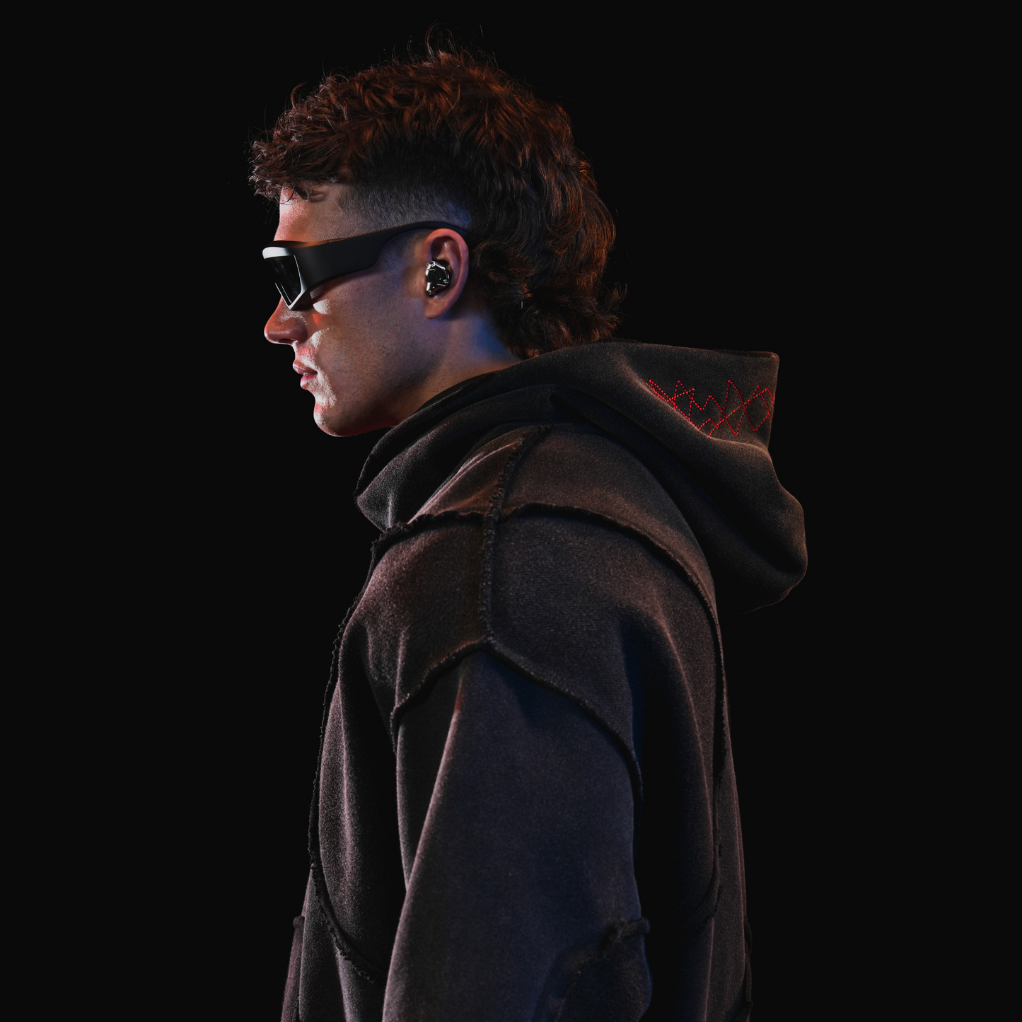 X_HOODIE / WASHED BLACK